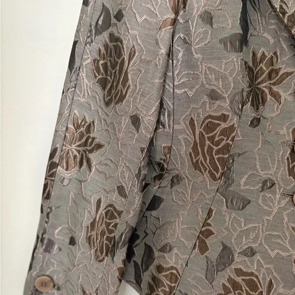 Giorgio Armani Blazer Floral Brown and Gray Floral Size 8 - Picture 5 of 5